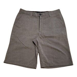 Travis Mathew Golf Shorts Men's 32 Dark Gray Preppy Pinstripe Summer Outdoor